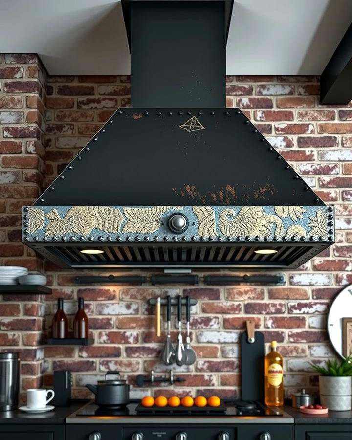 Industrial Inspired Range Hood - 25 Range Hood Ideas