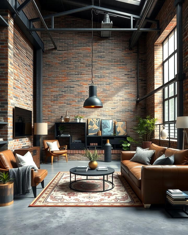 Industrial Loft Aesthetic - 25 Sunken Living Room Ideas