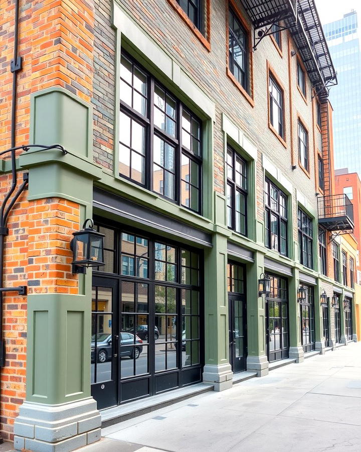 Industrial Loft Exterior - 25 Sage Green House With Black Trim Ideas