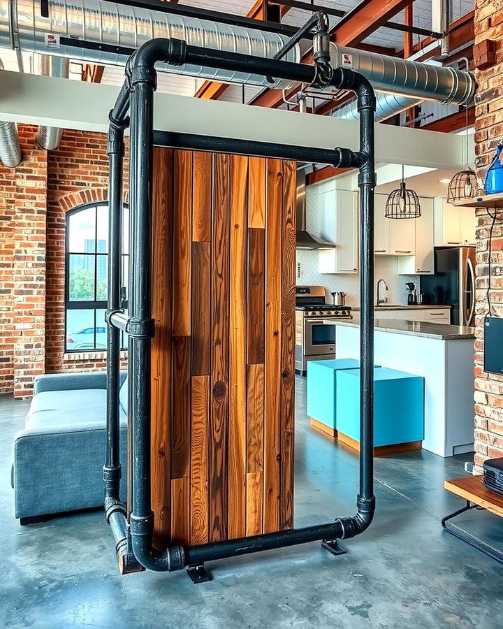 Industrial Pipe Dividers for Urban Style - 25 Room Divider Ideas