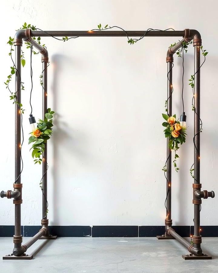 Industrial Pipe Frames - 30 Wedding Backdrop Ideas