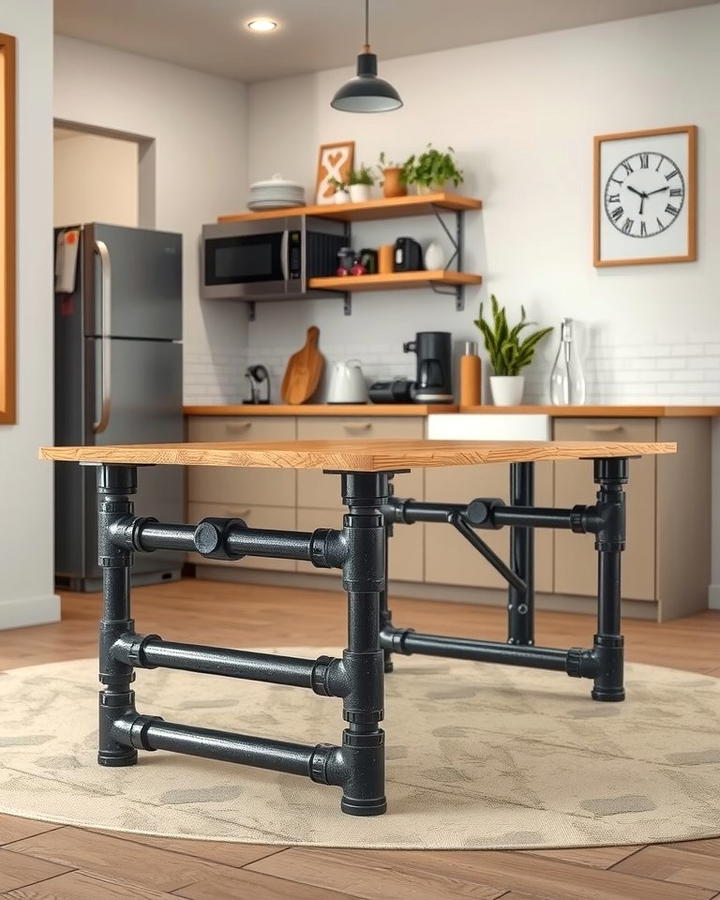 Industrial Pipe Table - 25 Small Kitchen Table Ideas