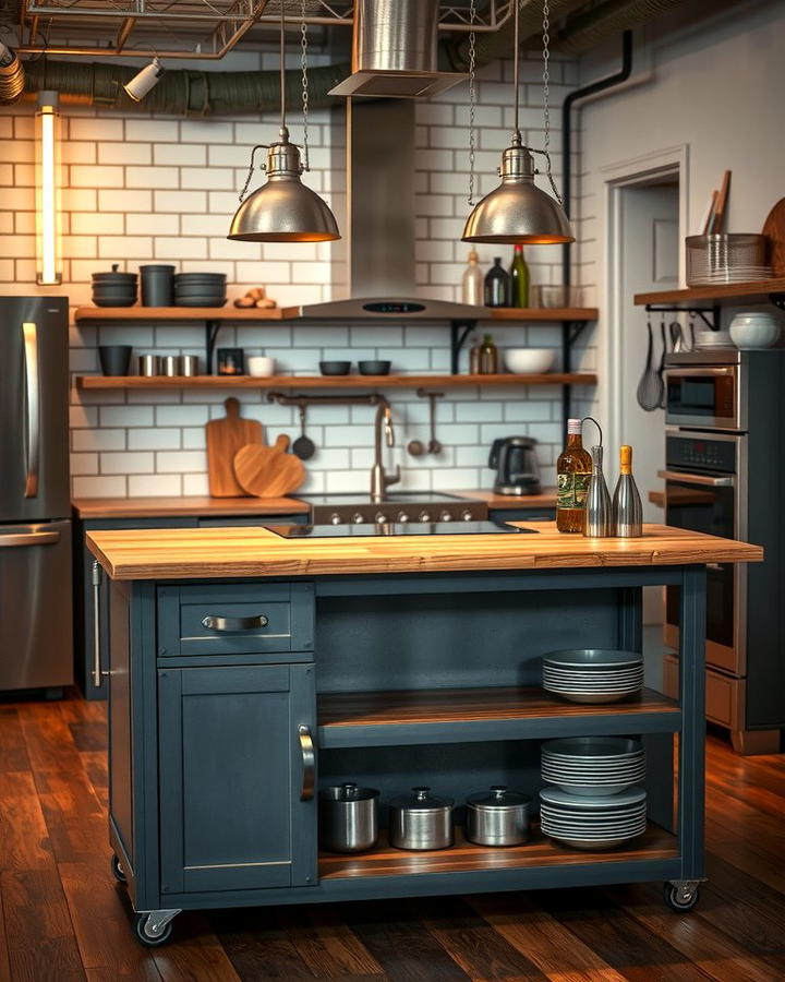 Industrial Style Kitchen Islands - 25 Small Kitchen Island Ideas