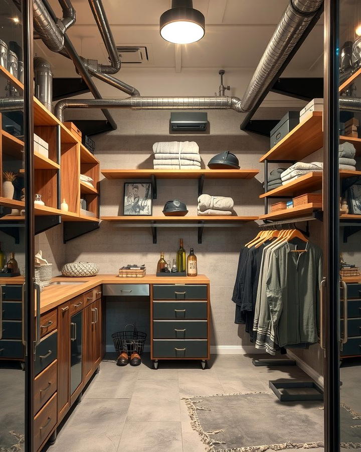 Industrial Style Open Closet - 25 Open Closet Ideas