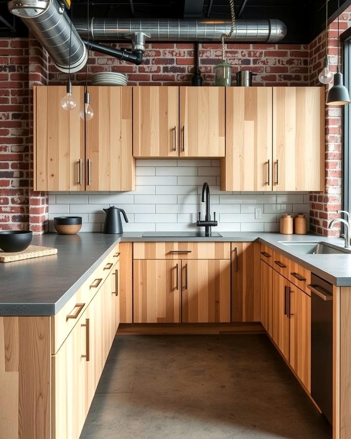 Industrial Style with White Oak - 30 Kitchens With White Oak Cabinets