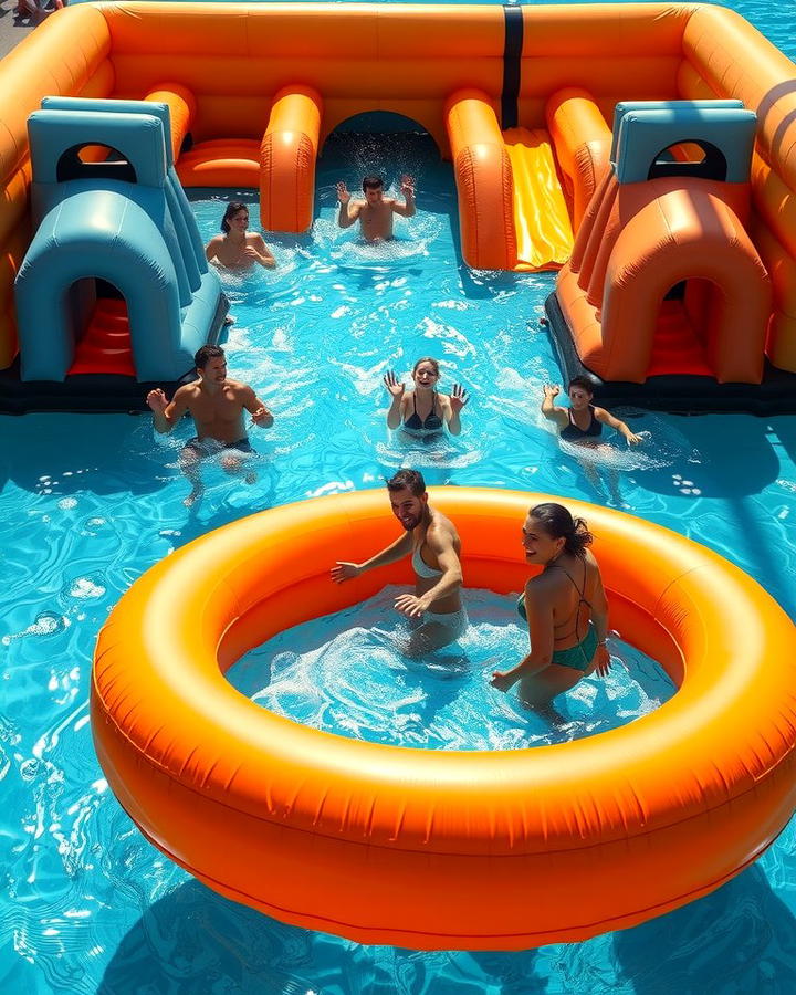 Inflatable Obstacle Course - 25 Pool Party Ideas