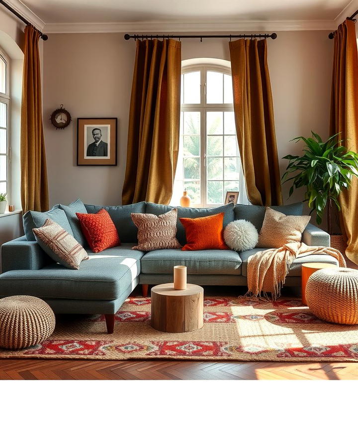 Infuse Warmth with Earthy Tones - 30 Grey Couch Living Room Ideas