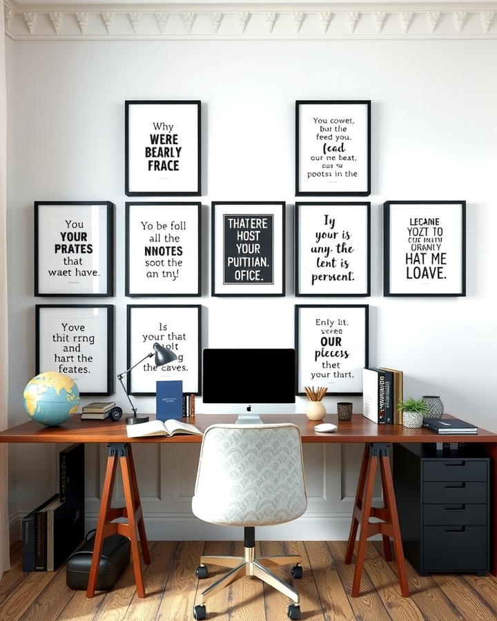 Inspirational Quote Decor - 30 Home Office Ideas for Her