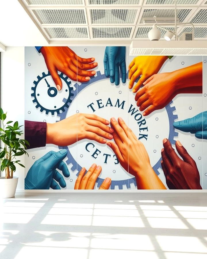 Inspirational Teamwork Mural - 25 Office Wall Murals