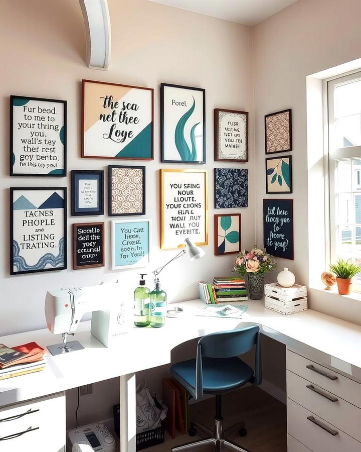 Inspirational Wall Art - 25 Sewing Room Ideas