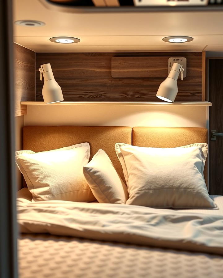 Install Adjustable Reading Lights - 25 Rv Bedroom Ideas