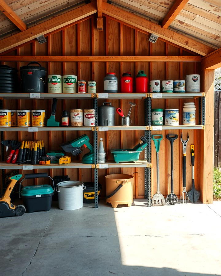 Install Adjustable Shelving Units - 25 Shed Organization Ideas