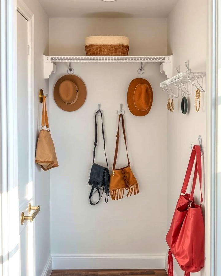 Install Hooks on the Walls - 25 Small Closet Storage Ideas