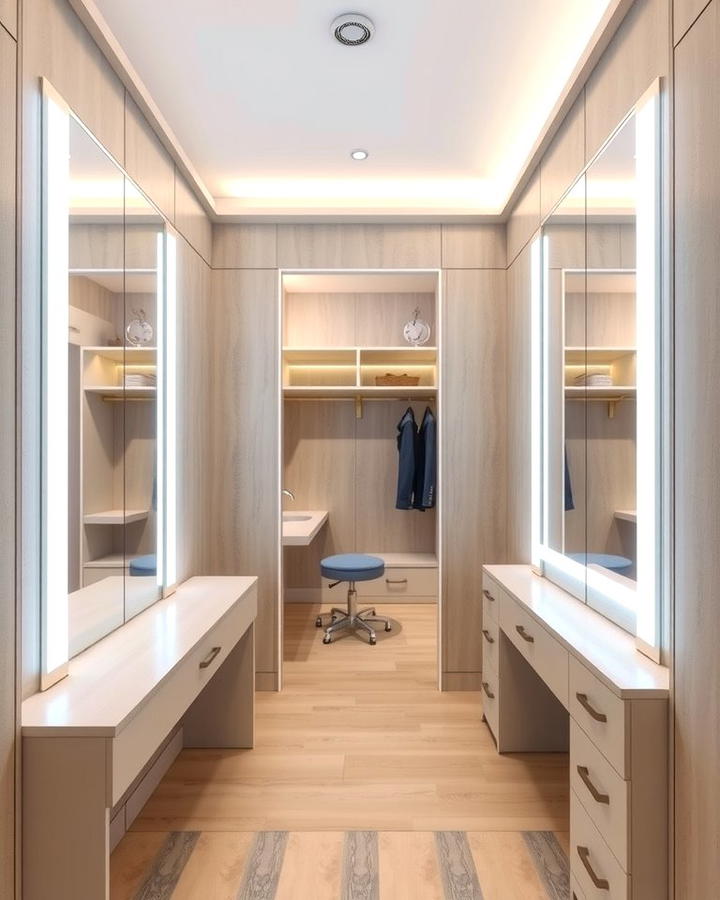 Integrated Lighting Solutions - 25 Small Dressing Room Ideas