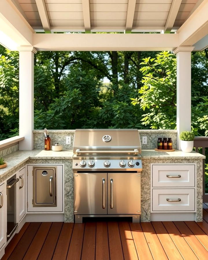 Integrating Built in Grills - 25 Outdoor Kitchen on Deck