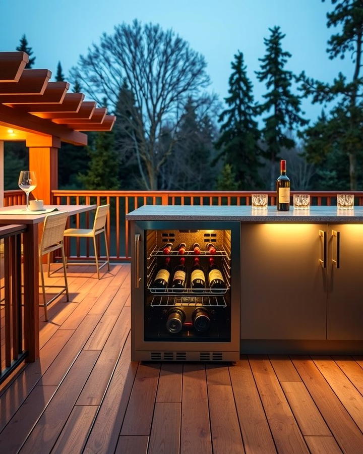 Integrating an Outdoor Wine Cooler - 25 Outdoor Kitchen on Deck