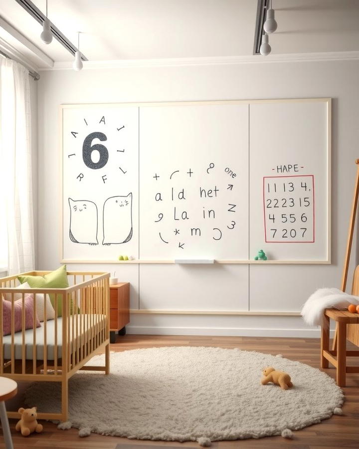 Interactive Chalkboard or Whiteboard Wall - 25 Nursery Wall Decor Ideas