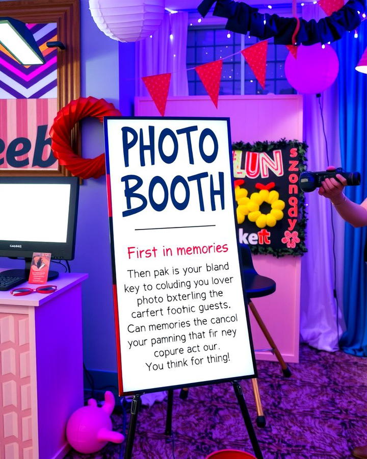 Interactive Photo Booth Sign - 30 Wedding Sign Ideas