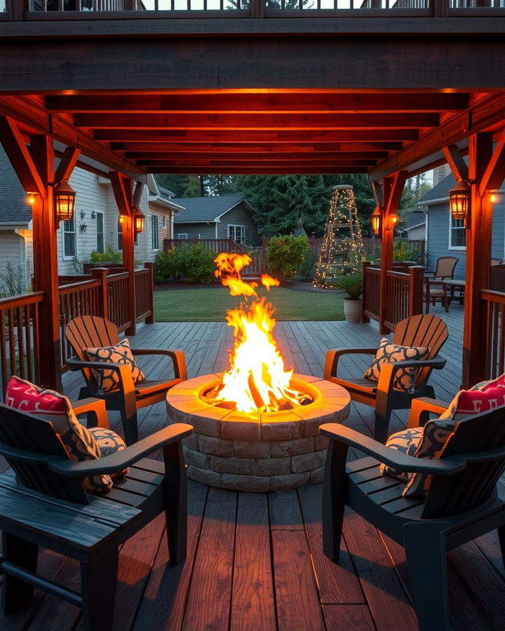 Intimate Fire Pit Zone - 25 Under Deck Landscaping Ideas