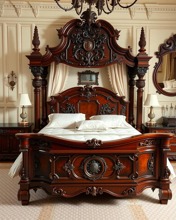 Intricate Wood Carvings - 25 Victorian Bedroom Ideas