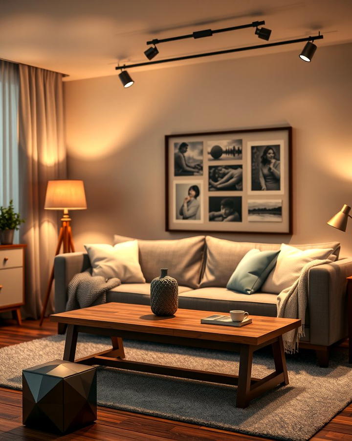 Introduce Accent Lighting - 25 Simple Living Room Ideas