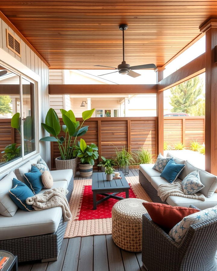 Inviting Lounge Area - 25 Under Deck Landscaping Ideas