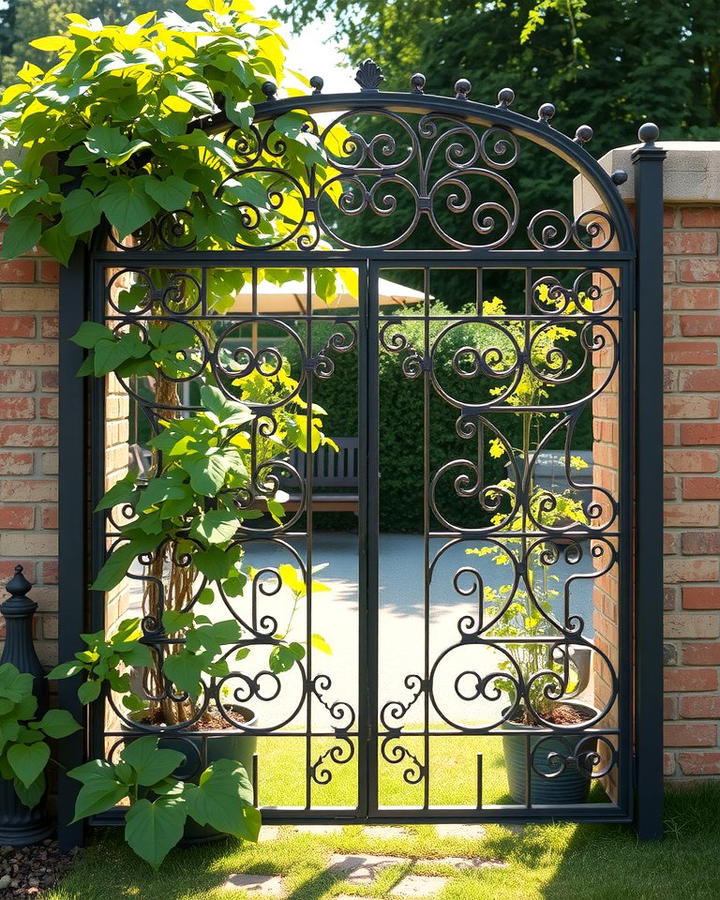 Iron Gate Trellis - 25 Vintage Garden Ideas