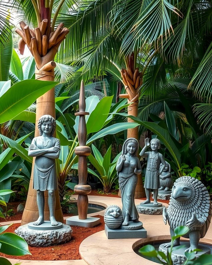 Island Inspired Garden Statues - 25 Tropical Garden Ideas