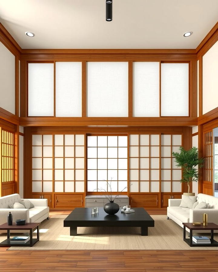 Japanese Style Shoji Screens - 30 Zen Living Room Ideas