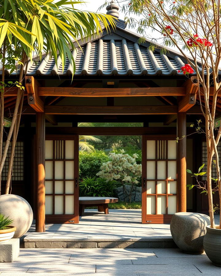 Japanese Zen Retreat - 25 Shed Roof Porch Design Ideas