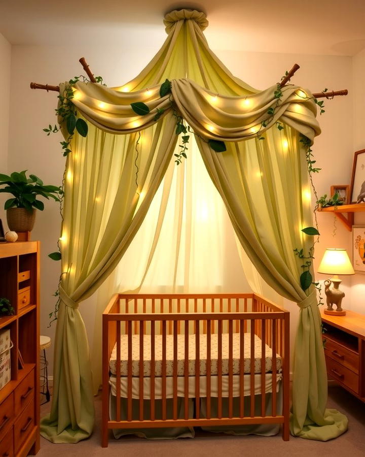 Jungle Canopy Above the Crib - 30 Safari Nursery Decor Ideas