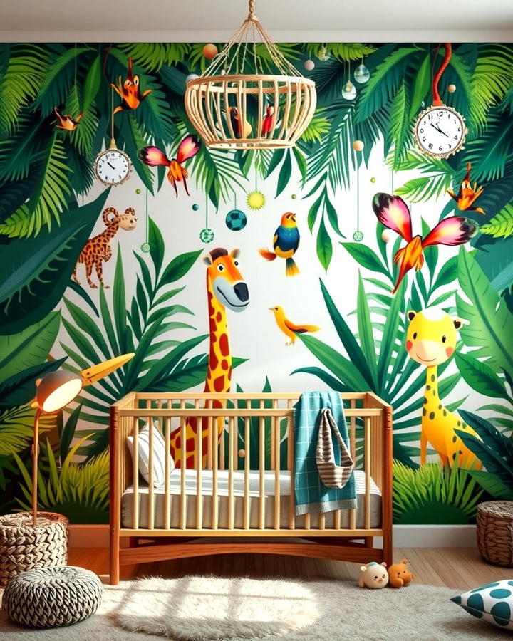 Jungle Themed Wallpaper - 30 Safari Nursery Decor Ideas