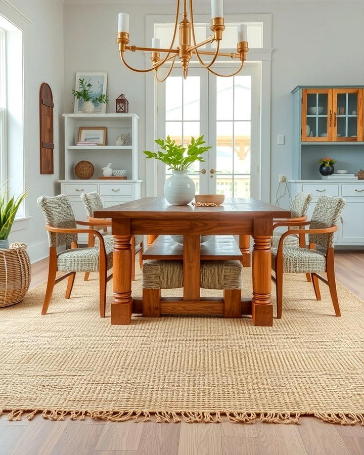 Jute Rugs for a Natural Touch - 30 Dining Room Rug Ideas