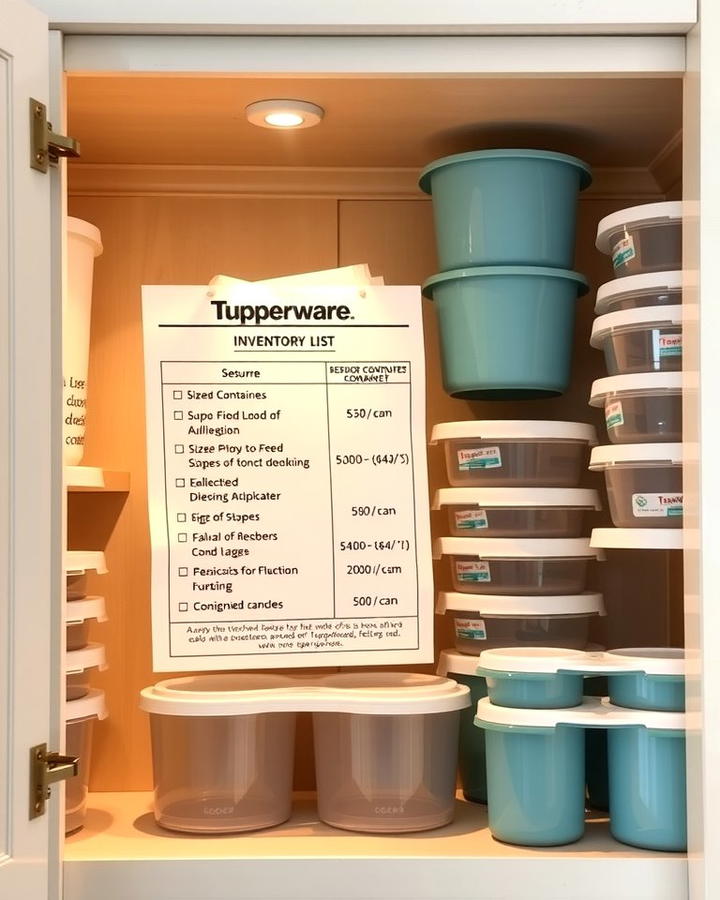 Keep a Container Inventory - 25 Tupperware Organization Ideas