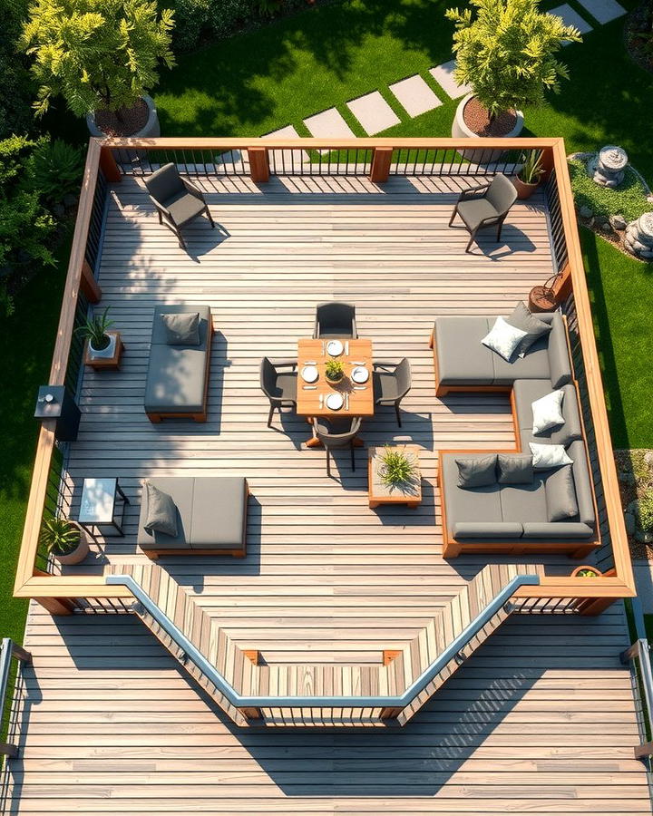 L Shaped Decks - 25 Wood Deck Ideas