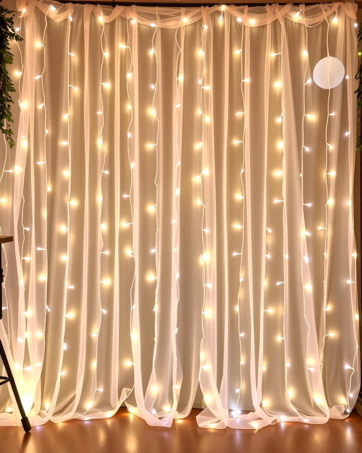 LED Light Curtain - 30 Wedding Backdrop Ideas