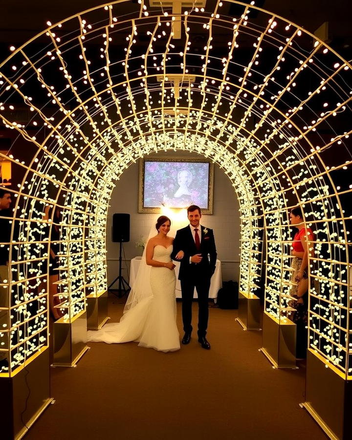 LED Light Tunnel - 25 Wedding Entrance Ideas