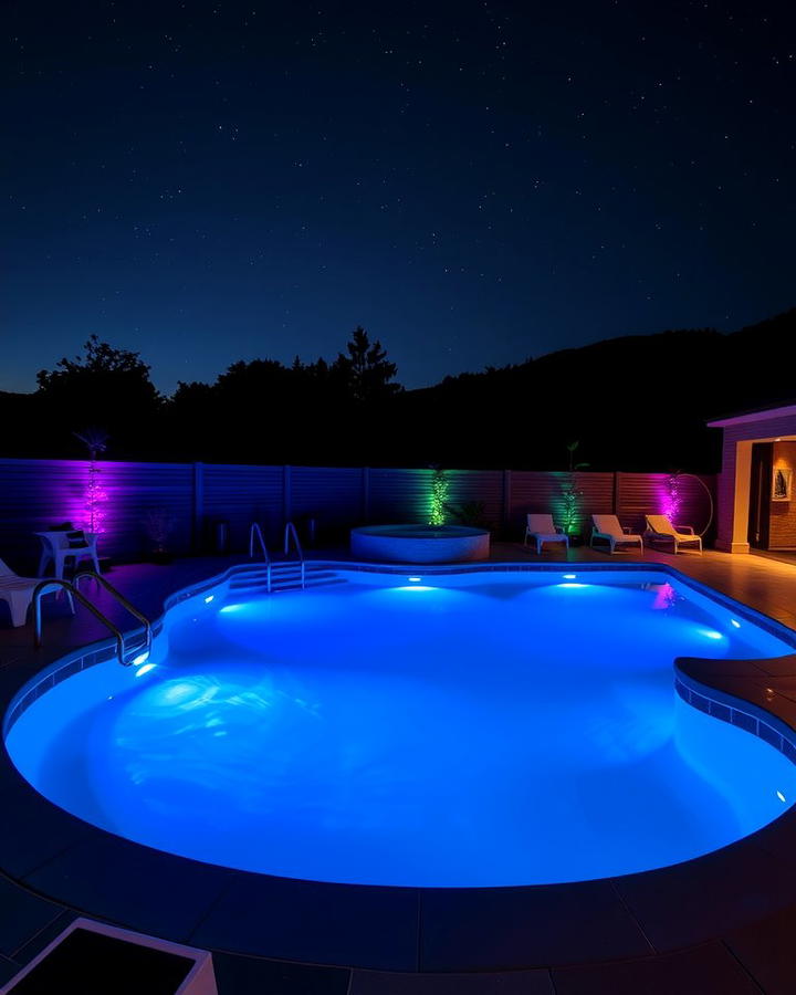 LED Lighting Accents - 25 Semi Inground Pool Ideas