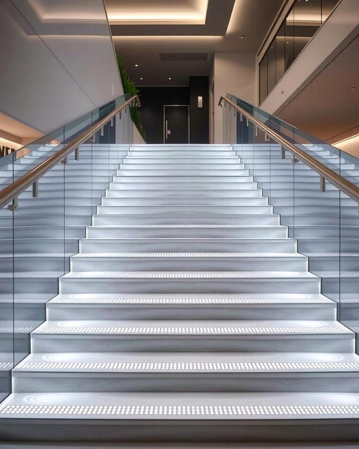 LED Strip Lights for a Modern Vibe - 25 Staircase Lighting Ideas