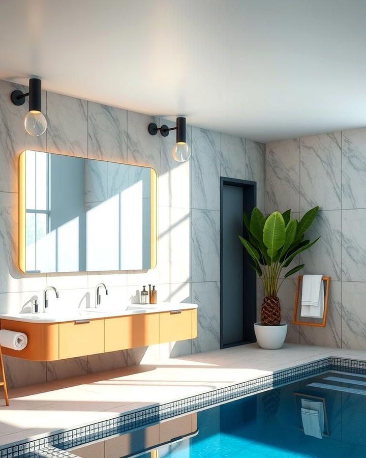 LED Vanity Lighting - 25 Pool Bathroom Ideas