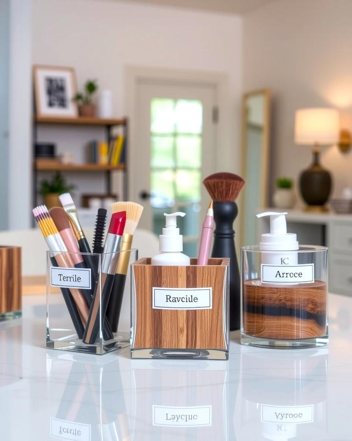 Labelled Containers for Clarity - 25 vanity organization ideas