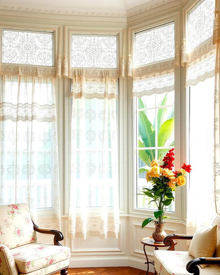 Lace Curtains for a Delicate Touch - 25 Victorian Sunroom Ideas