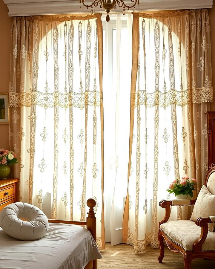 Lace Curtains for a Romantic Touch - 25 Vintage Bedroom Ideas