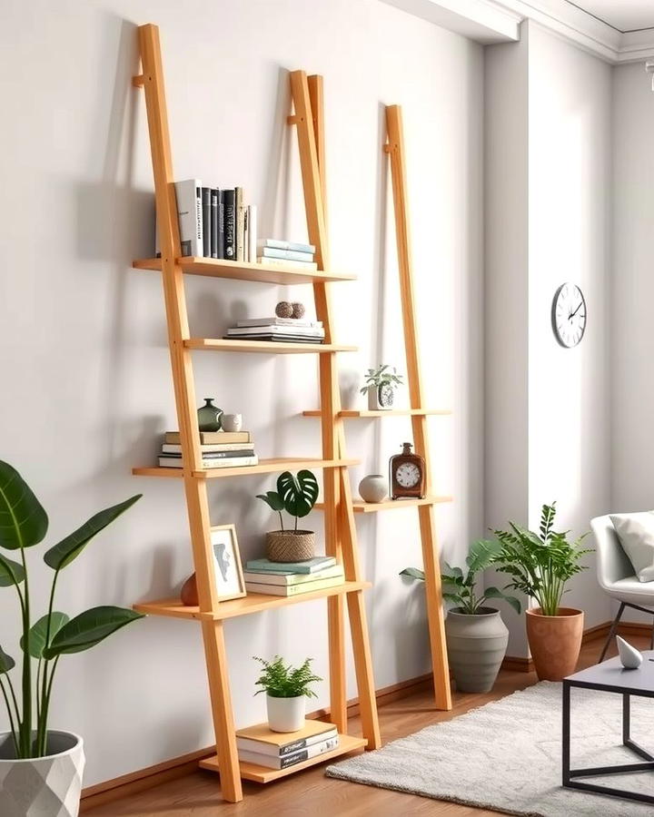 Ladder Shelves for Trendy Storage - 25 Wall Storage Ideas