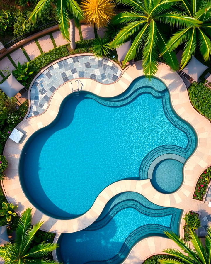 Lagoon Style Pool Shapes - 25 Tropical Pool Landscaping Ideas