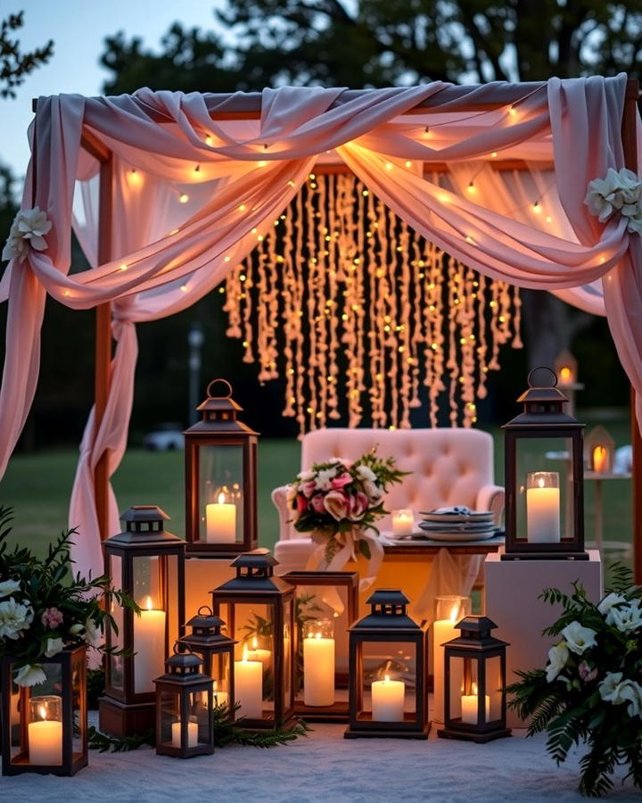 Lantern and Candle Display - 30 Wedding Altar Ideas