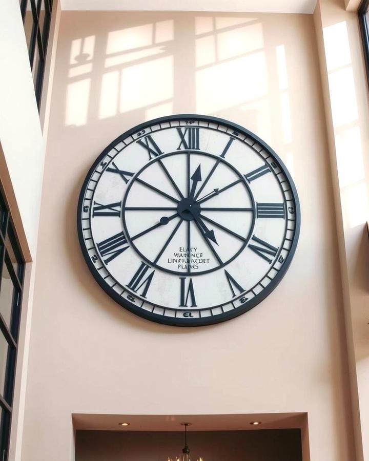 Large Clocks for Functional Art - 30 High Ceiling Tall Wall Decor Ideas