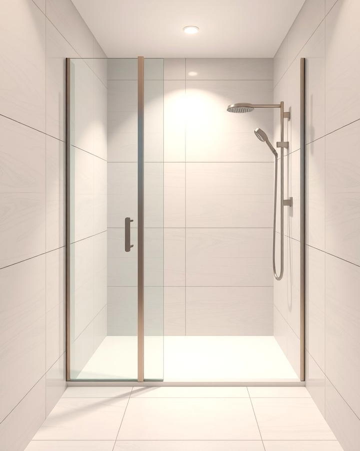 Large Format Tiles for Seamless Elegance - 25 Walk-in Shower Tile Ideas