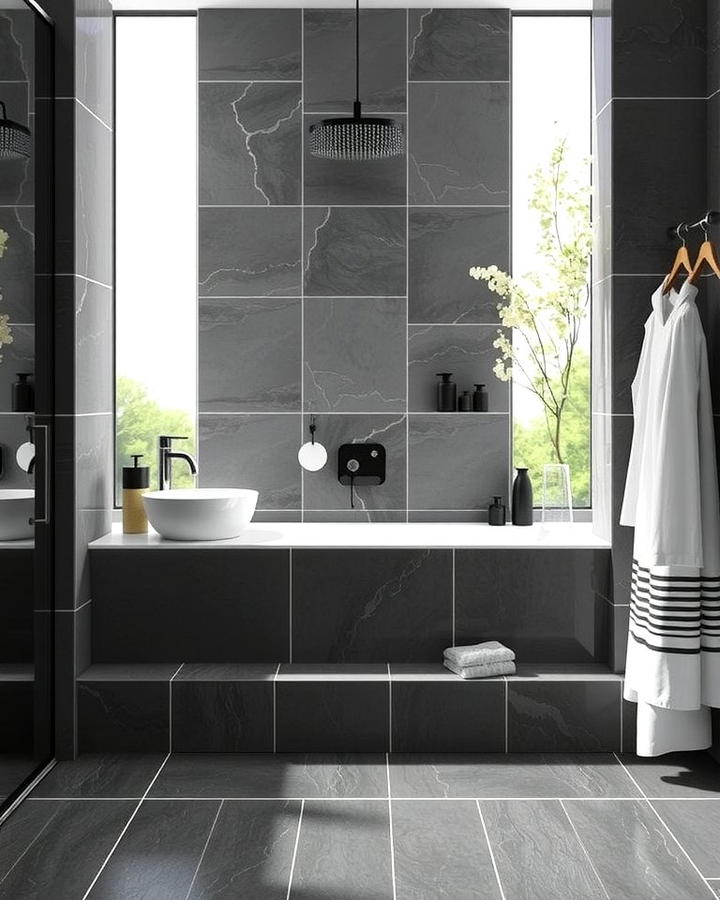 Large Format Tiles - 30 Shower Floor Tile Ideas