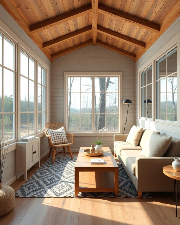 Large Windows for Natural Light - 25 One Room Cabin Interior Design Ideas